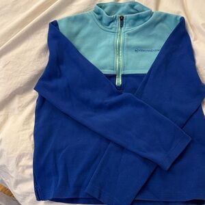 Girls Vineyard Vines Light Blue  and navy Shep Shirt size L